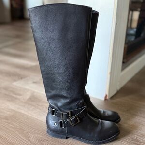 Matisse Black Leather Upper Riding Boots